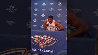Zion Williamson on what he worked on in the off-season…”Being Unguardable.”#zionwilliamson #pelicans