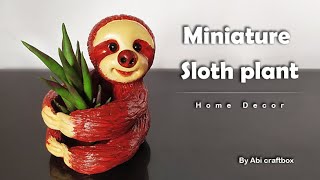 Miniature Sloth plant/Home decor/Clay miniature/Clay yucca plant/Porcelain clay/art and craft