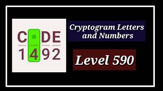 Cryptogram Level 590 Letters and Numbers