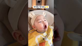 아기새 먹방 🧡 귀여움 주의 #육아브이로그 #육아 #5개월아기 #귀여운아기