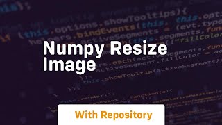 numpy resize image