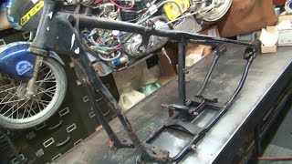 see the crap i buy on ebay 1949-e54 panhead wishbone rigid frame racked bobber harley tatro machine