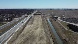 Essex, Ontario - Highway 3 Widening Project at N Malden Rd. Phase 3 (March 29, 2022)