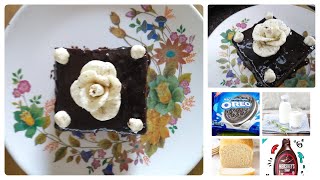 Bread Cake - 4  Ingredients Only - (  బ్రెడ్ కేక్  - 4 పదార్థాలు  ) .  Orea Biscuits .