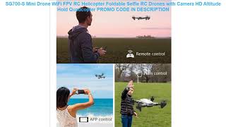 Promo SG700-S Mini Drone WiFi FPV RC Helicopter Foldable Selfie RC Drones with Camera HD Altitude H