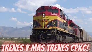 Trenes CPKC en Villa de Reyes (Herzog, Norfolk and Southern BNSF)