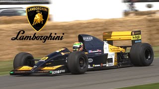 13.800rpm Lamborghini V12-engined F1 Car! - Minardi M191B Pure Sound at Goodwood FOS 2019!