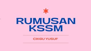 Teknik Menulis Rumusan KSSM