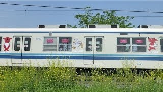 【コバトン＆チーバくん ラッピング】東武ＵＰＬ(野田線) 8000系 81113F　コバトン＆チーバくん ラッピング