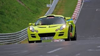 Lime Green Lotus Exige S - Accelerating, Fly by \u0026 More!