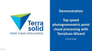 Top Speed Photogrammetric Point Cloud Processing with TerraScan Wizard