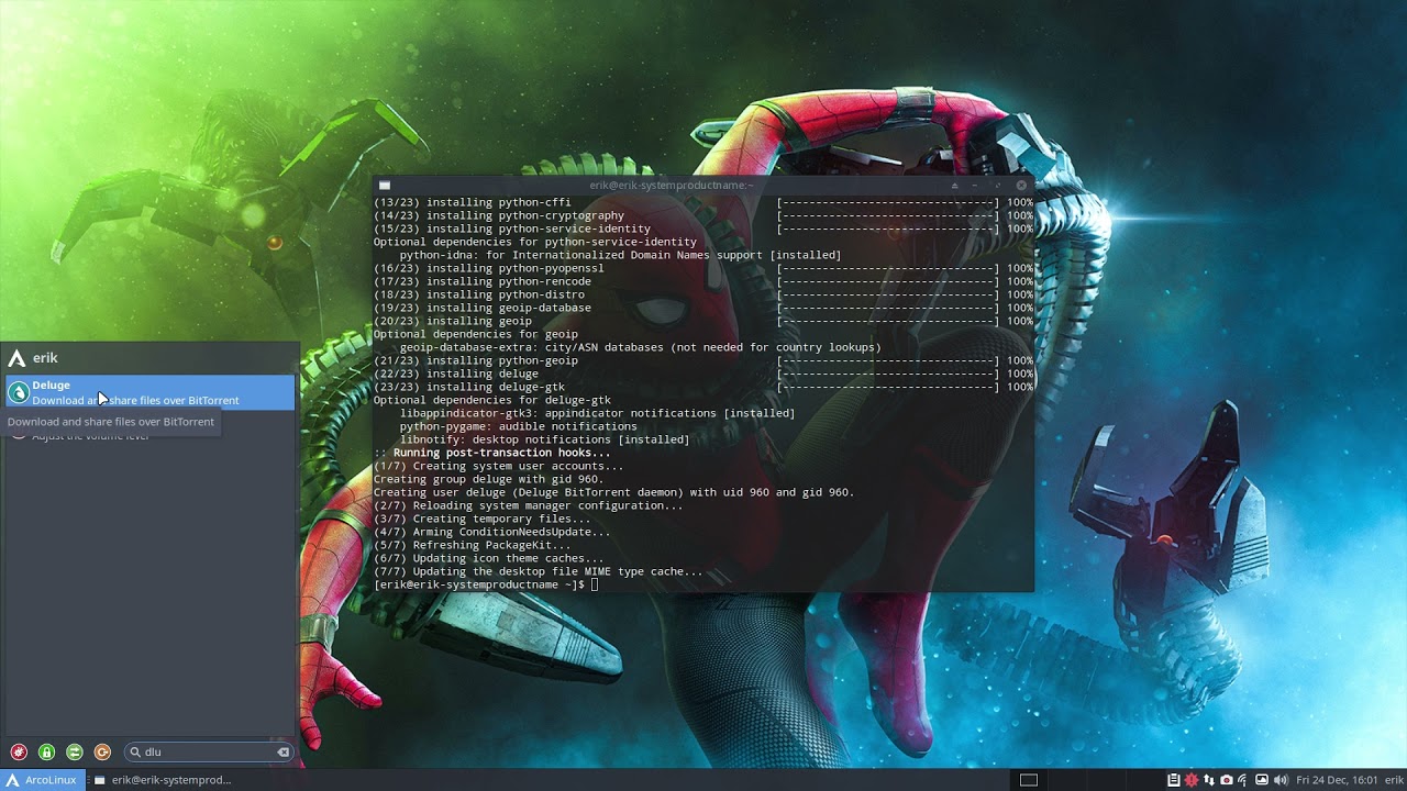 ArcoLinux : 2451 Installing Deluge And Downloading The ArcoLinuxD Iso ...