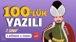 7. Sınıf Sosyal Bilgiler 1. Dönem 2. Yazılı - Açık Uçlu Sorular / Sedat Tekin Tarih