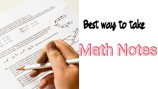 How to make Math Notes !! 3 column note taking method for Mathematics !! Scientific method !!