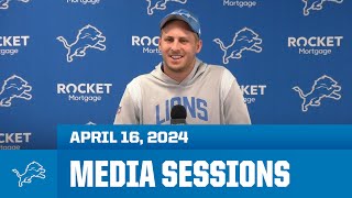 Detroit Lions players meet with the media | April 16, 2024