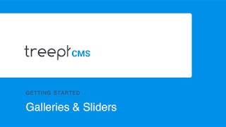 Treepl CMS Galleries & Sliders [Getting Started]