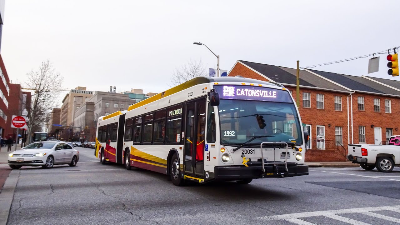 MTA Maryland NEW 2020 Novabus LFSA Diesel #20031 On Route CityLink ...