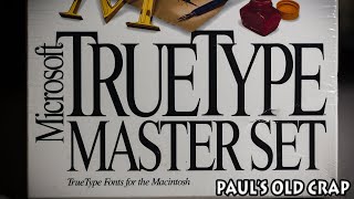 Microsoft TrueType Master Set (Macintosh Fonts - Unboxing/Install) - Paul's Old Crap