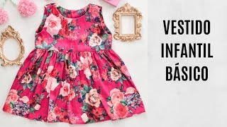 VESTIDO INFANTIL BÁSICO - CORTE E COSTURA | ELLEN BORGES