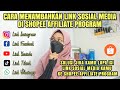 CARA MENAMBAHKAN LINK SOSIAL MEDIA DI SHOPEE AFFILIATE