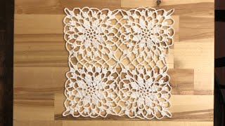 🔶BEAUTIFUL EASY SQUARE  CROCHET LACE MOTIF 🔶 TUTORIAL