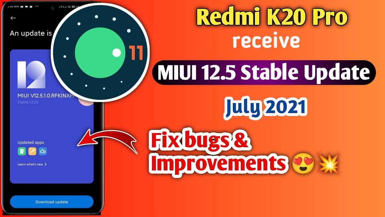 Redmi K20 Pro Receive MIUI 12.5 Stable New Update |Redmi K20 Pro Latest ...