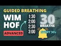 Guided Breathing - Wim Hof 4 Rounds Advanced 30 Breaths (NO VOICE on retention)