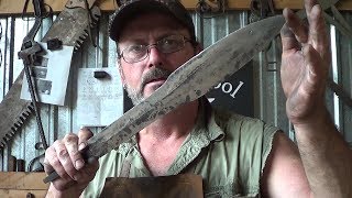 Blacksmithing - Forging A Sting Type Short Sword From A Railroad Clip