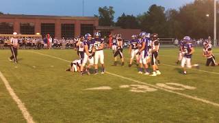 Amherst Falcons defense with sack of QB