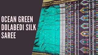 Ocean Green Dolabedi Silk Saree