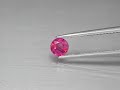 glc certified 0.56 ct natural pink red ruby unheated round gemstone