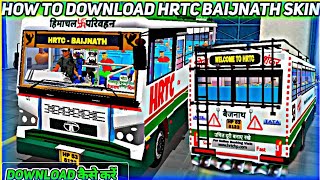 How to download hrtc baijnath skin || hrtc bus skin for bus simulator Indonesia || hrtc bus game