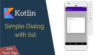 Android Studio Kotlin: Create Simple Dialog with List.
