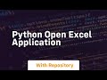 python open excel application