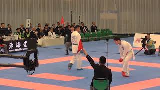 第46回全日本空手道選手権大会　男子組手準決勝　安藤大騎VS飯村吏毅哉