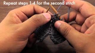 How to Knit the Make Two Double Increase - M2 (English Style)