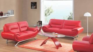 Sofa Designs And Collection | Leather Sofa Red Romance