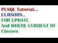 What is FOR UPDATE and WHERE CURRENT OF Clauses in PLSQL