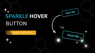 Sparkle button using HTML CSS | Animated Button with Hover Effects | HTML & CSS