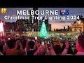 Melbourne Australia Christmas Tree Lighting 2024 4K Video