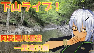 【沢登り】下山ライブ！阿武隈川源流　一里滝沢編【Vtuber】