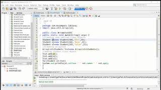 OOP Java Labs - ArrayLists of user defined types