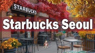 Seoul Starbucks Store Atmosphere - 8월 최고의 스타벅스 음악 컬렉션 - 공부, 일, 휴식을위한 최고의 커피 숍 음악