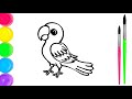 How to Draw a Parrot From 5 Number | Easy Parrot Drawing Step By Step