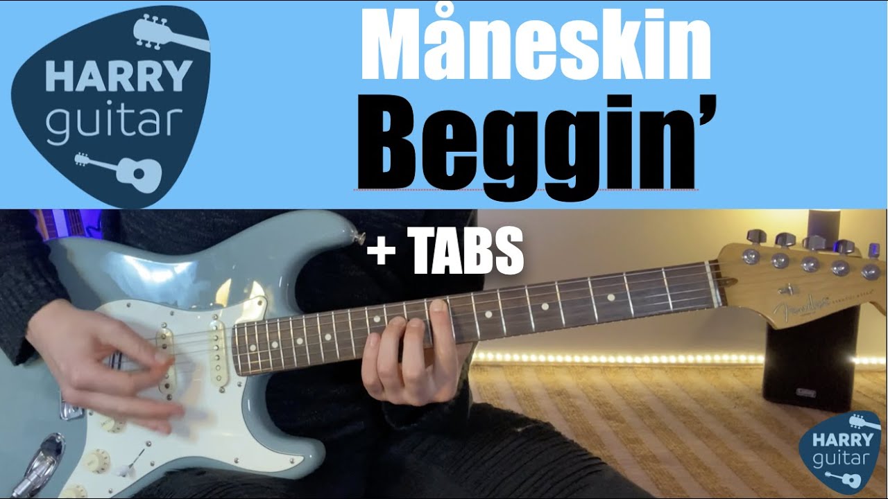 Beggin' - Måneskin - Full Guitar Lesson + Chords/TABS - YouTube