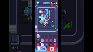 How to beat Pixel Flow Level 992 walkthrough solution, no power ups (no commentary just chill music)