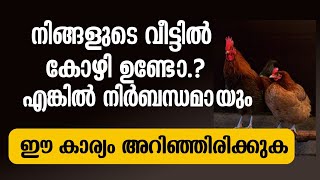 നിങ്ങളുടെ വീട്ടിൽ കോഴി ഉണ്ടോ, എങ്കിൽ ഈ കാര്യം ശ്രദ്ധിക്കണം #islamic #mahaneeyam #islamicvideo