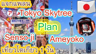 แจกแพลนเที่ยว 1 วัน Senso-ji,Tokyo Skytree,UenoPark,Ameyoko Shopping Street | JAPAN TRAVEL