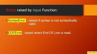 Python #5: Input function in Python | More about input function | error in input python