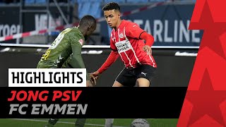 Goede eerste helft niet genoeg voor punten 😥 | HIGHLIGHTS Jong PSV - FC Emmen